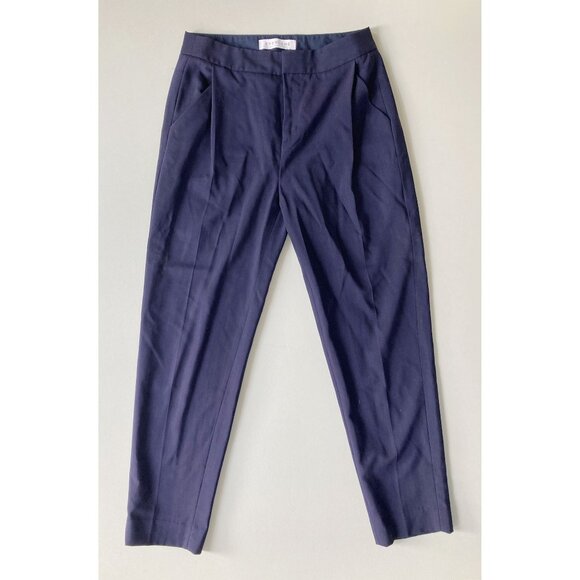 Everlane || The Slouchy Pleated Ankle Pants Wool Trousers - Navy 4 - Picture 1 of 8